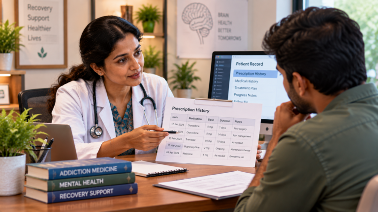 Doctor Explaining Prescription History